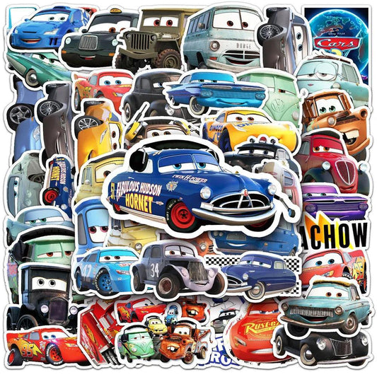 10/30/50pcs Disney Cute Cartoon Cars Lightning McQueen Stickers Skateboard Motorcycle Laptop Waterproof Sticker Decal Kids Toy