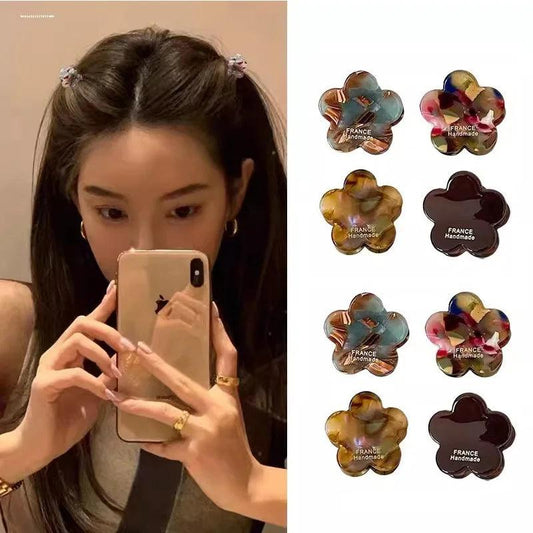 Luxury Acetic Acid Mini Flower Hair Claw For Women Girls Elegant Hair Decorate Small Hair Claw Clip High-grade Hair Accessories