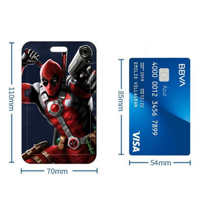 Deadpool & Wolverine Card Holder Lanyard Keychain Boy Bus Card Case Neck Strap Men Card Protectors Badge ID Credential Holder