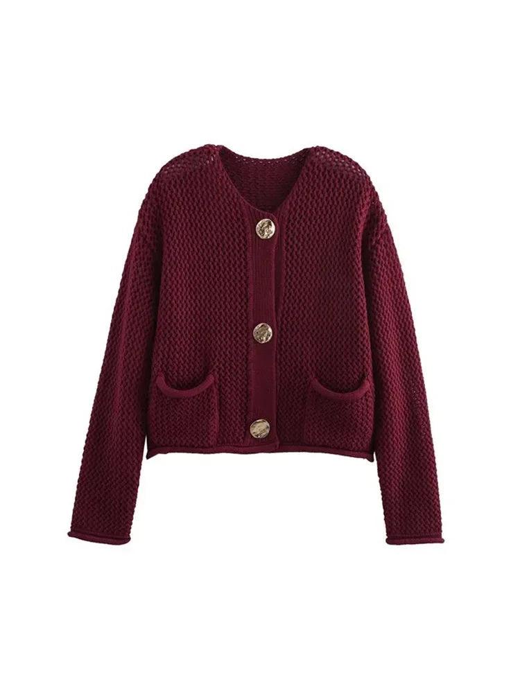 Ladies Autumn Winter Knitted Cardigans Womens Sweaters Loose Casual Button Long Sleeve Sweater Women Cardigans Coat Tops Female