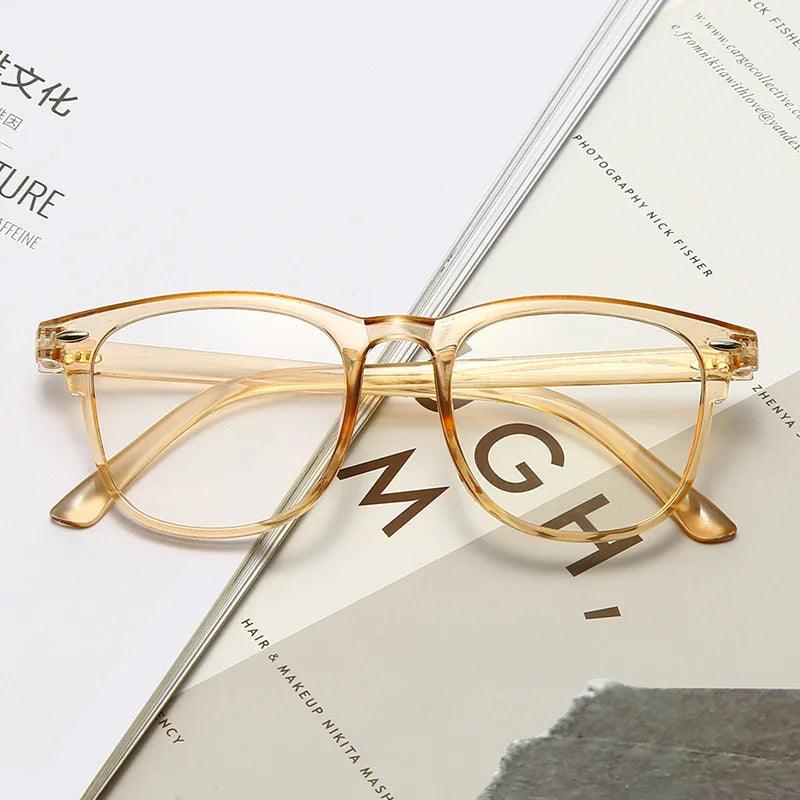 New Vintage Transparent Computer Glasses Frame Women Men Anti Blue Light Eyewear Blocking Glasses Optical Spectacle - HighGloss Shop