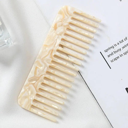 Wide Teeth Acetate Hair Combs Anti-static Massage Hair Brush Hairdressing Colorful Hairdress Salon Styling Traveling Accessories