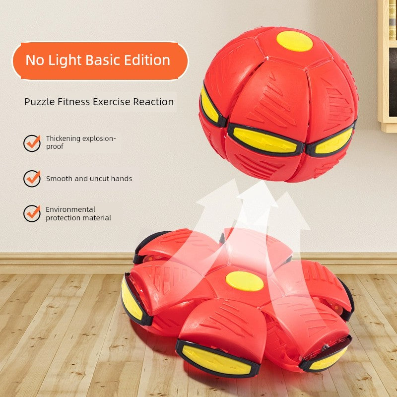 Tiktok Elastic Stepping Ball Magic Flying Saucer Ball Foot Stepping Deformation Ball Children Education Outdoor Sports Jump Ball Toys