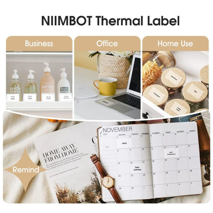 Niimbot Transparent Self-adhesive Label Paper For Mini Portable Thermal Printer Round Sticker For B1 B21 Niimbot Paper Labels