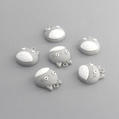 10pcs/pack Cute Anime Cat Resin Flatback Charms Cartoon Animal Cats Earring Bracelet Keychain Pendants DIY Jewlery Make D247