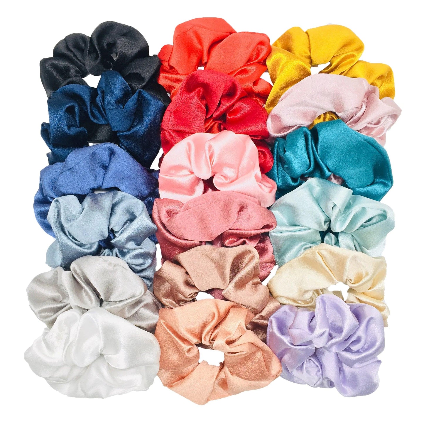 5/1pc Accessoires Women Girls Silky Satin Hair Scrunchies Solid Stretch Elastic Simple Elegant Rubber Band Ponytail Tie low cost