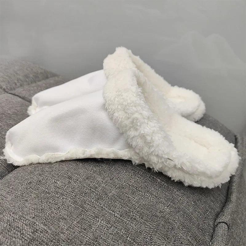 New Winter Warm Ankle Sock Shoe Charms Thicken Plush Insole for Women Men Shoe Covers Removable Plush Liner Shoes Charm Insoles