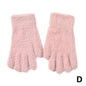 Fashion Winter Simulation Mink Velvet Five Finger Gloves Plush Warm Cold-proof Gloves Women Outdoors Cycling Mittens