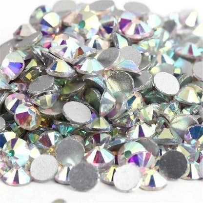 Super Quality Glitter Gems SS3-SS50 Flatback Stones Clear Crystal Non Hotfix Rhinestones Nail Art Decoration Rhinestones