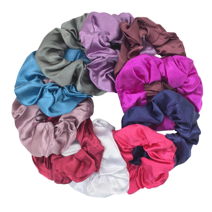 25/10//6pcs Satin Scrunchies Girls Elastic Hair Band Ponytail Holder Ties Rubber Bands Fashion Women Accessories Solid Scrunchy