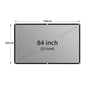 VEIDADZ Projector Screen Metal Grey Anti-Light 60-133 inch 30° Viewing Angle 16:9 Portable Reflective Screen Home Theatre Indoor