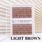 30D Mix Brown Lash Cluster Kit Mixed Length Fluffy Individual Lash Extension Kit DIY 240Pcs Eyelash Extension Kit Natural Brown