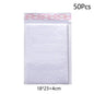 50Pcs Bubble Mailers White Poly Bubble Mailer Self Seal Padded Gift Bag Packaging Envelope Bags Book Shipping Package Bag