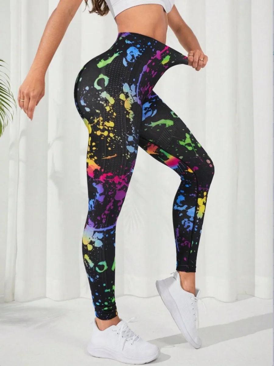 New 3d Ink Printing Seamless Leggings Women Gym Mujer Push Up Booty Yoga Pants Sports Fitness High Waist Workout Leggins