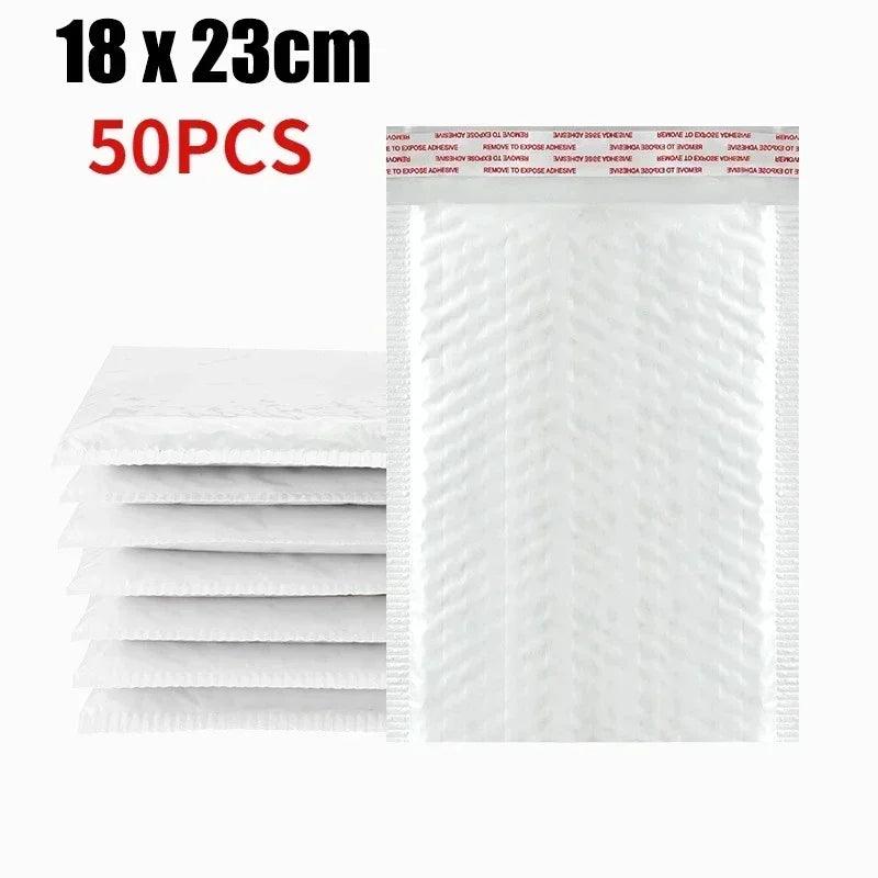 50/30/10Pcs White Bubble Envelope Bags 11/15/23cm Packing Bags for Magazine Lined Mailer Shipping Self Seal Waterproof Bags