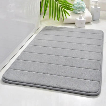 1pc 50*80cm Bathroom Anti-skid Mat, Quick Water Absorption, Dry Machine Washing, Memory Cotton, Toilet Mat, Soft