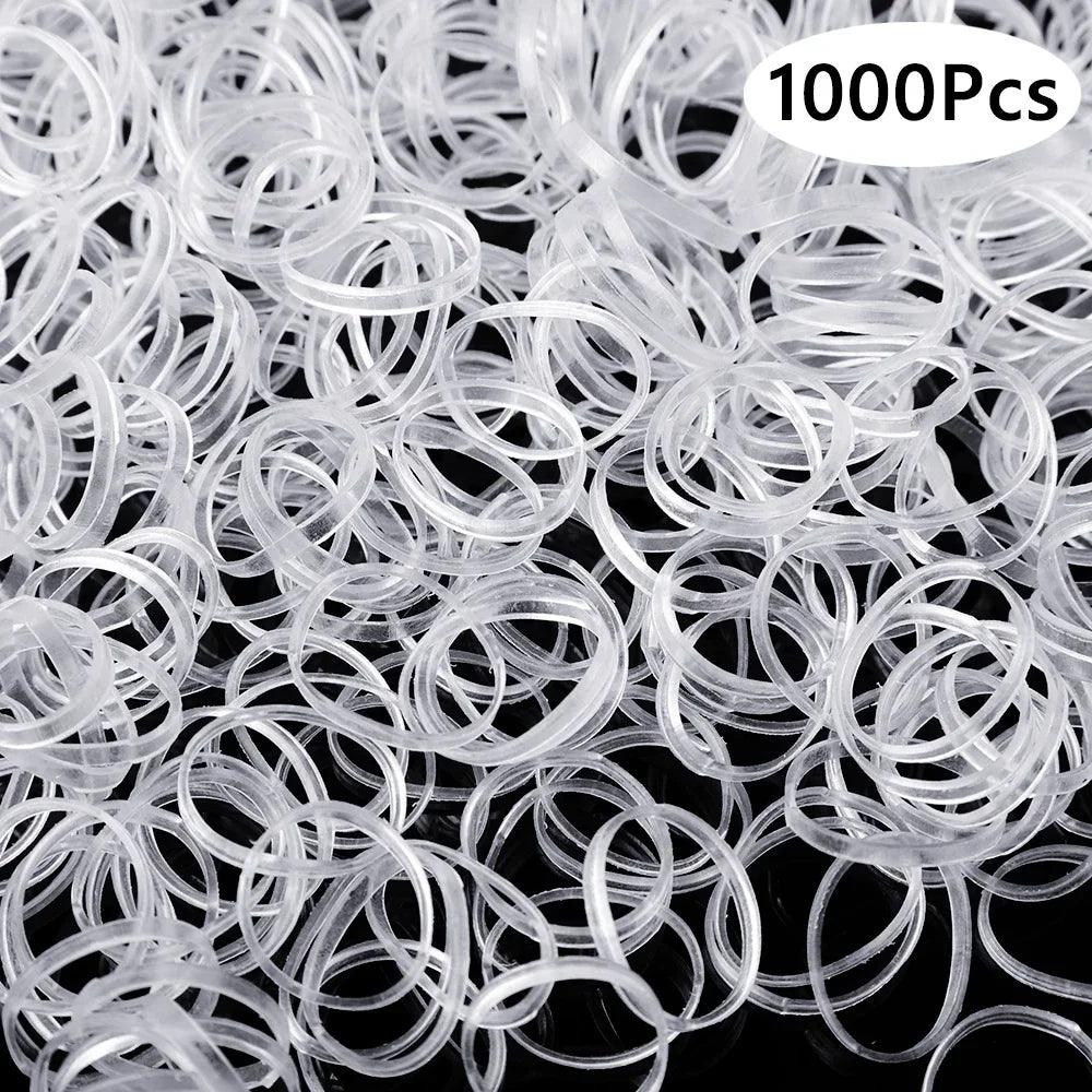 Clear Ponytail Ropes Rubber Bands Holder Elastic for Women Girls Bind Tie Holder Hair Accessories Hair Styling Tools