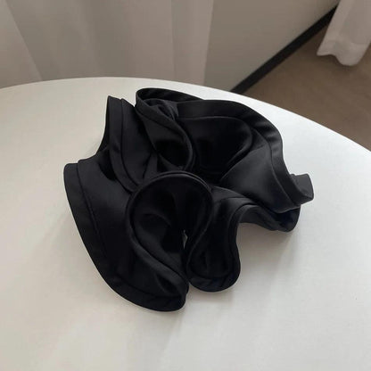 Korean StyleSatin Silk Double Cloth Satain Large Scrunchies Hair Accessories for Women High-end Elastic Bands for Girls