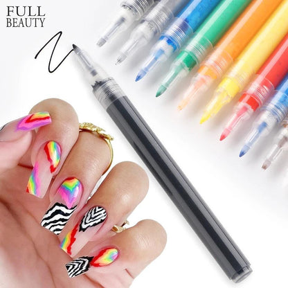 Professional Graffiti Nail Art Pen Drawing Abstract Stripe Lines Waterproof Nail Gel Polish Painting Liner Manicure Tools CH2062