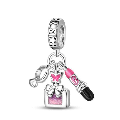 Hot sale % 100 925 sterling silver Barbie series pendant suitable for original 925 sterling silver women's bracelet DIY jewelry