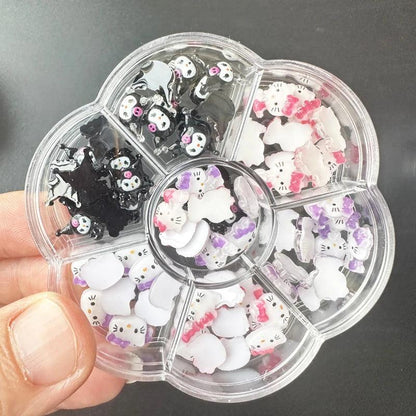 Sanrioed Hello Kitty DIY Nail Art Jewelry Decor Kawaii Kuromi Charms For Manicure DIY Nail Parts Rhinestone Toy Gift for Girls - HighGloss Shop