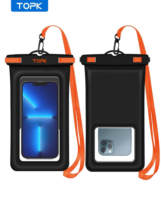 TOPK Waterproof Phone Pouch Case,iPX8 Waterproof Phone Case for SwimmingUniversal Dry Bag Underwater for iPhone Samsung,Up to 7”