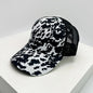 New Women Print Cow Leopard Baseball Hats Mesh Breathable Criss Cross Ponytail Sunshade Versatile Trucker caps Fashion Outdoor