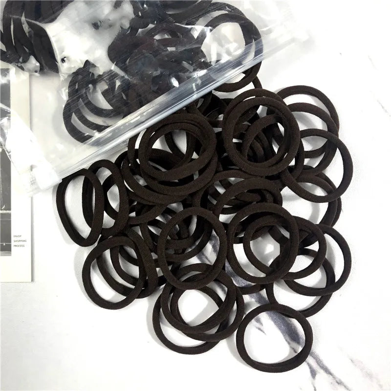 20/50PCS/Set Hair Bands for Women Girl Basic Hair Rubber Ties Ropes 4cm Simple Elastic Headband Hair Accessories Ponytail Holder