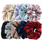 10/5pcs/lot Accessoires Women Girls Silky Satin Hair Scrunchies Solid Elastic Elegant Rubber Band Headwear Holder Scrunchy Black