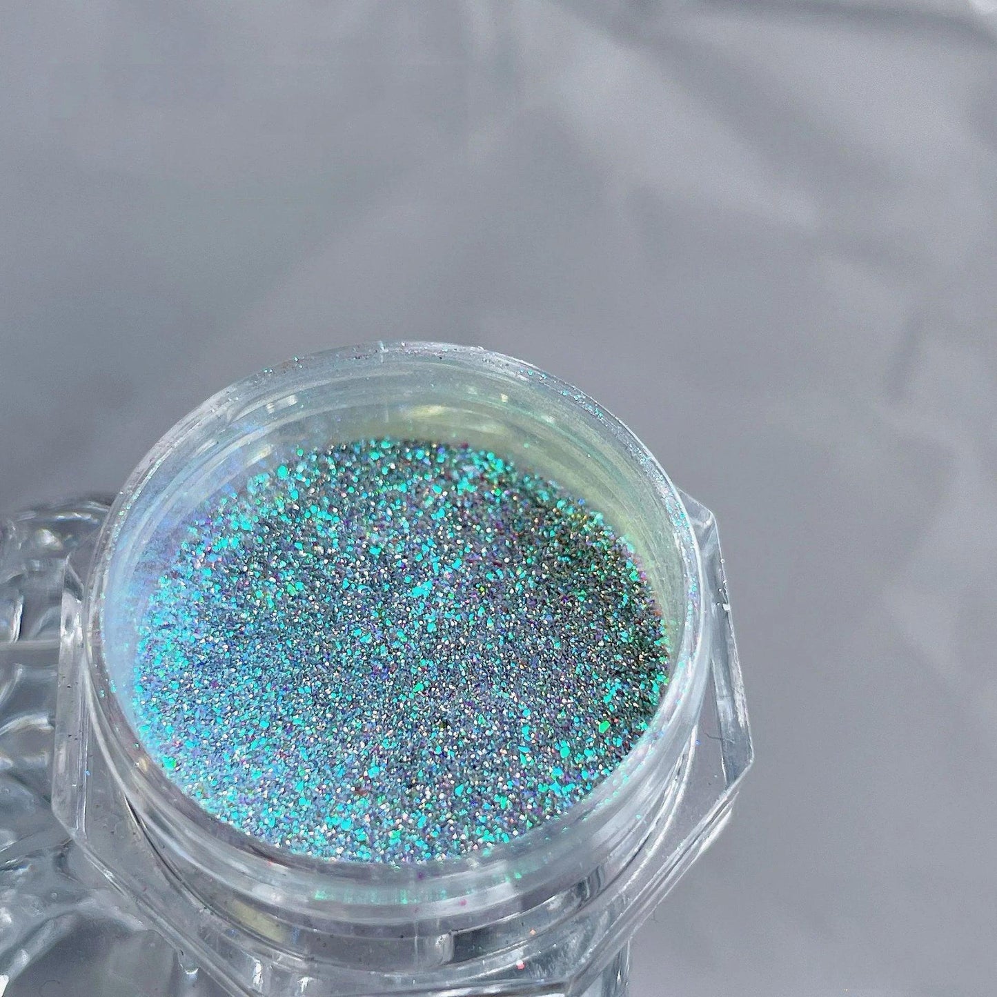 1Jar Aurora Broken Diamond Nail Powder Holographic Iridescent Aurora Powder Mermaid Pigment Glitter Nail Art Chameleon Powder