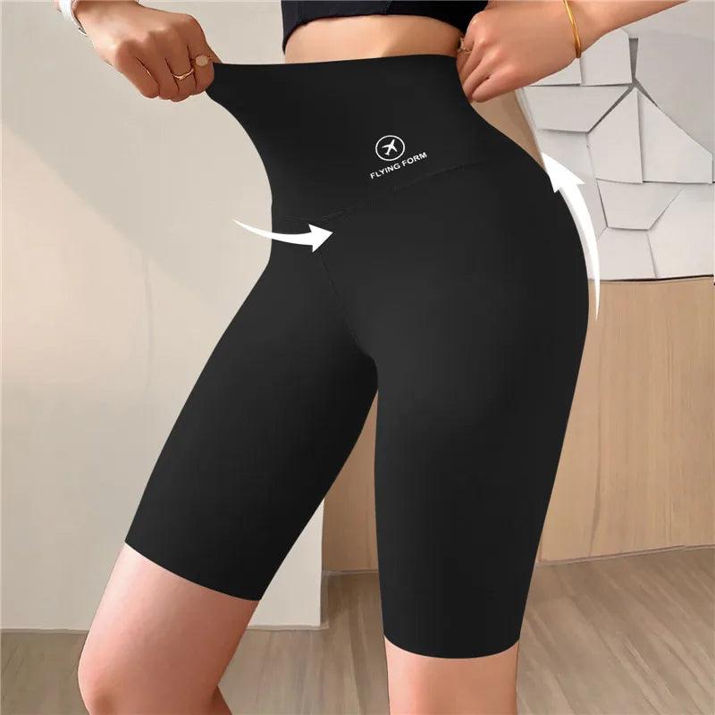 Women's Gym Shorts Sports Fitness Short Leggings Push Up Slim Fit Yoga Half Pants Elastic High Waist Summer Thin Workout Tights