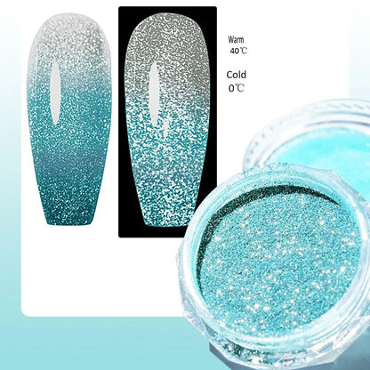 1Jar Silver/gold Holographic Nail Glitter Powder DIY Shiny Nail Glitter Dust Decoration UV Gel Nail Pigment Sequin Accessories 9