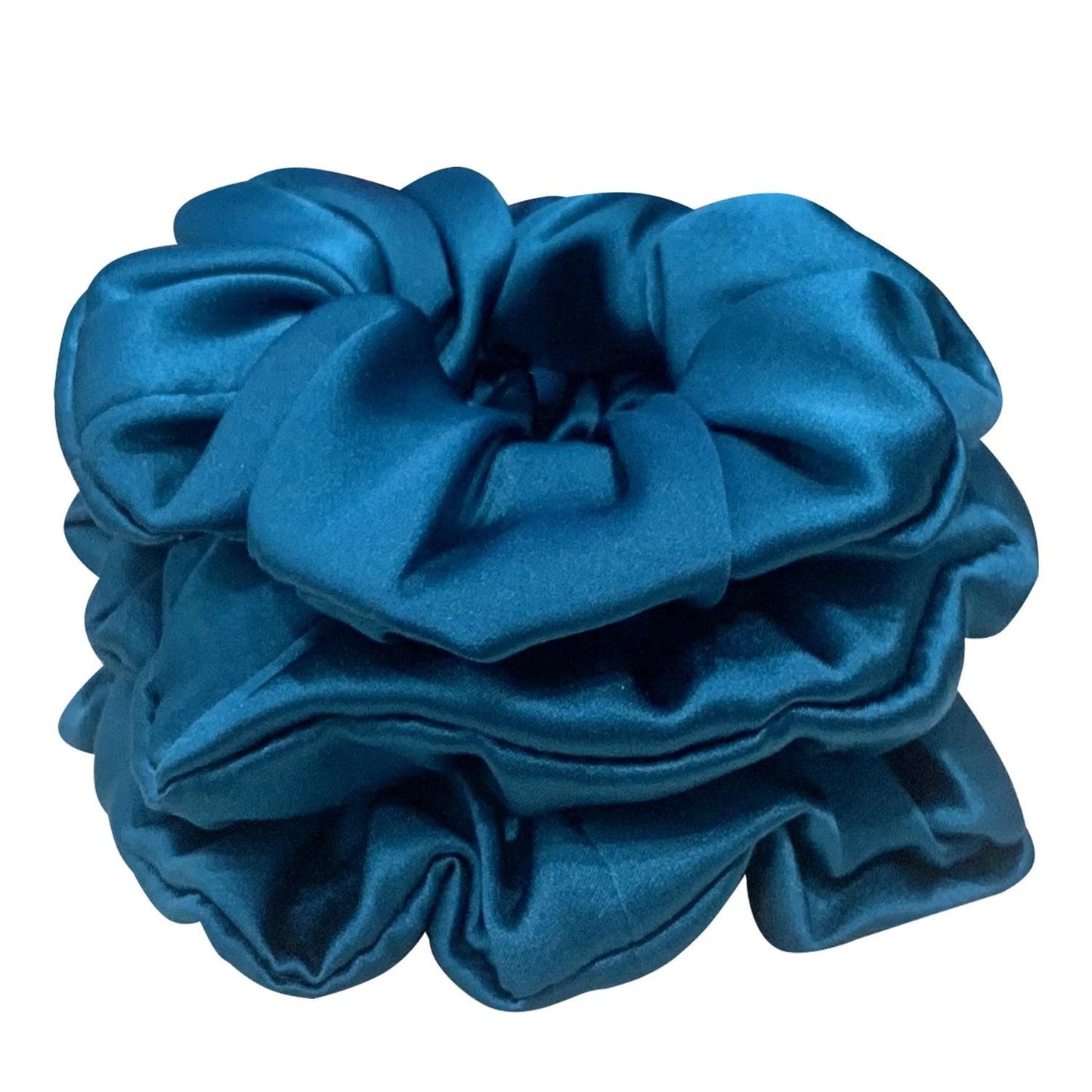 3PCS 100% Pure Mulberry Silk Hair Scrunchie Handmade Hairbands Women Girl Hair Accessories Pure Color Natural HairTies