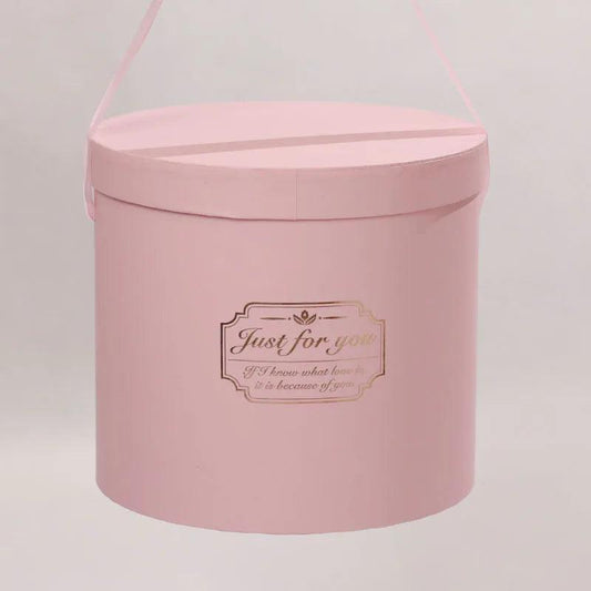 Round Floral Boxes Flower Packaging Paper Bag Gift Storage Box Snacks Candy Packaging Box With Lid Lanyard