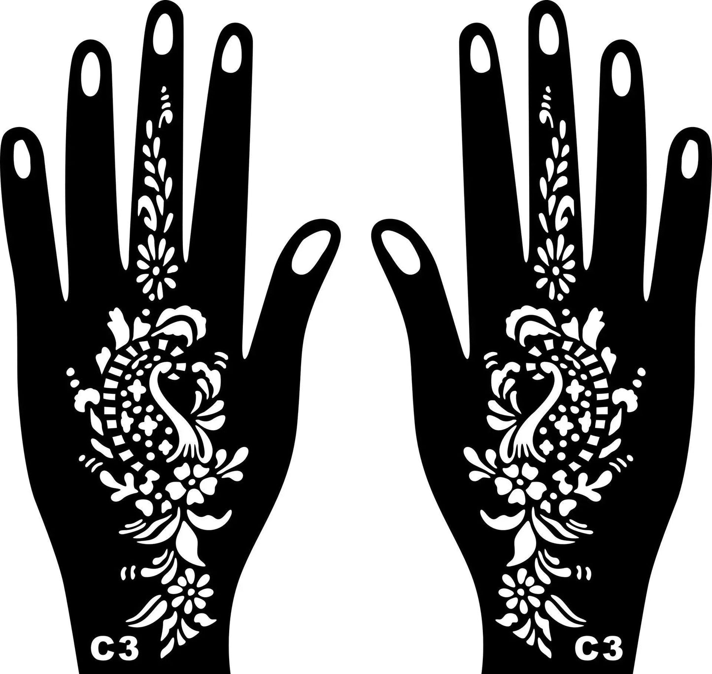 2024 New Professional Henna Stencil Temporary Hand Tattoo Body Art Sticker Template Wedding Tool Flower Tattoo Stencil