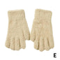 Fashion Winter Simulation Mink Velvet Five Finger Gloves Plush Warm Cold-proof Gloves Women Outdoors Cycling Mittens