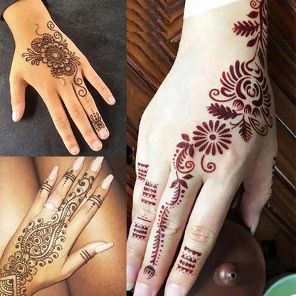 Reusable Temporary Henna Tattoo Stencil Arm Sleeve Mehndi Stencils Designs Painting Template DIY Tattoo Supplies