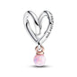 New Charm Crown Drape Family Bead Heart Jewelry Flower Charm Suitable Bracelet Fashion Pendant Mother Gift