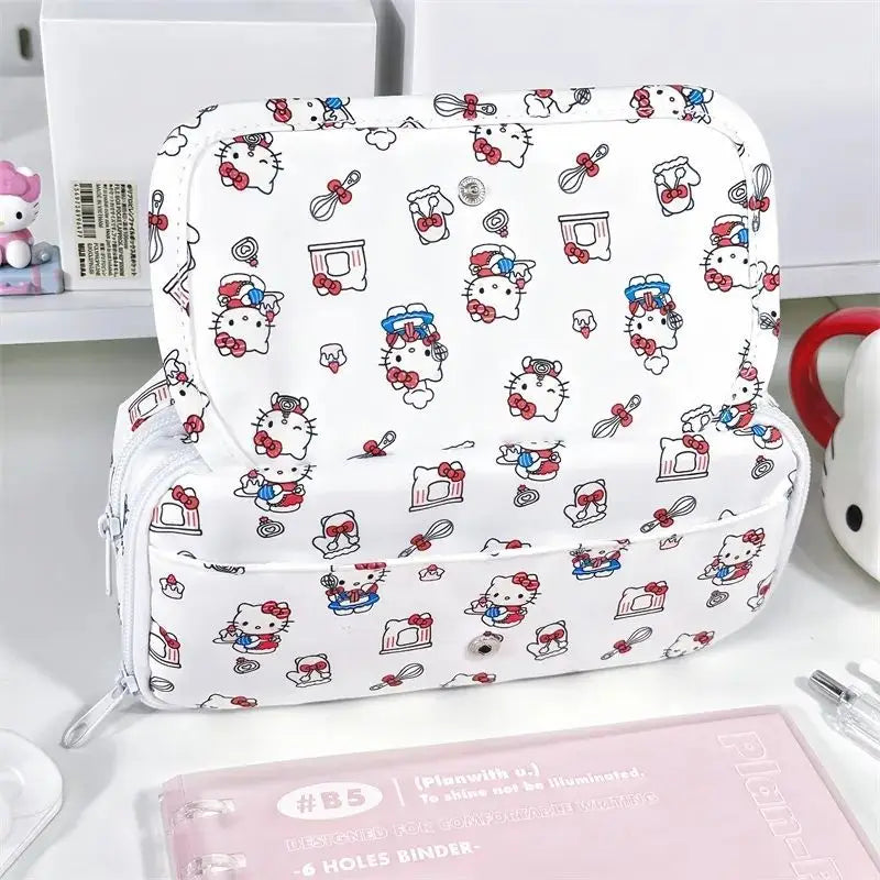 Sanrio Hello Kitty Pencil Case Pachacco Large Capacity Multi-layer Storage Bag Student Pencil Bag Stationery Box School Supplies