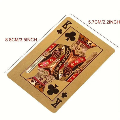 24K Gold Foil Playing Cards Deck - Perfect For Poker, Practical Jokes & Party Gifts Christmas Halloween Thanksgiving Gift - HighGloss Shop