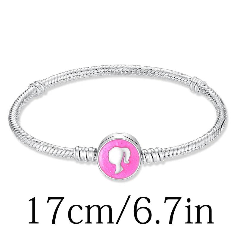 Hot sale % 100 925 sterling silver Barbie series pendant suitable for original 925 sterling silver women's bracelet DIY jewelry