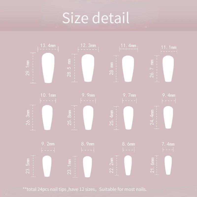 HelloKitty Press on False Nail Sanrio Accessories Y2k Kawaii Cartoon Design Fake Nails Long Detachable Manicure Girls Gift