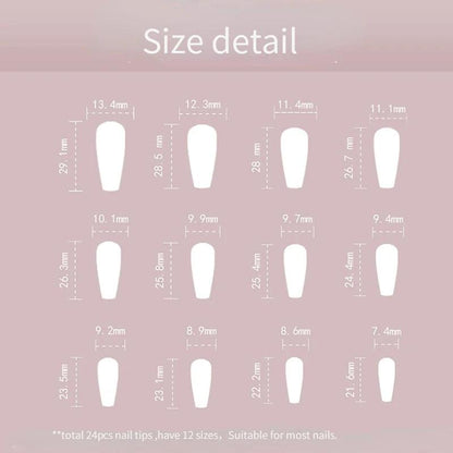 HelloKitty Press on False Nail Sanrio Accessories Y2k Kawaii Cartoon Design Fake Nails Long Detachable Manicure Girls Gift