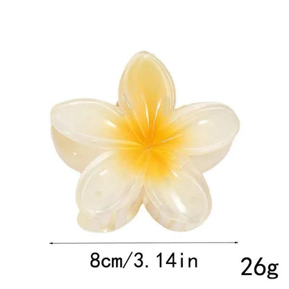 2/4/6pcs Fashion Women Flower Hair Claws Hawaiian Gradient Hair Clips Vacation Beach Style Hairpins Hair Accessories ﻿