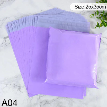 10 Pcs White Purple Self Sealing Mailers Bags Shipping Express Bag Clothing Waterproof Mailing Bags Small Business Packaging Bag