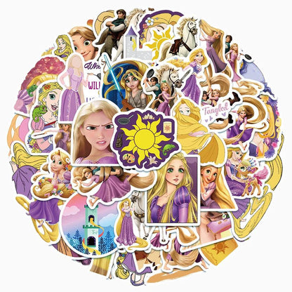 10/30/50Pcs/Set Disney Cartoon Tangled Anime Stickers Movie Rapunzel Decal Kid Toy Laptop Phone Scrapbook Luggage DIY Sticker