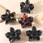 2/4/6pcs Fashion Women Flower Hair Claws Hawaiian Gradient Hair Clips Vacation Beach Style Hairpins Hair Accessories ﻿