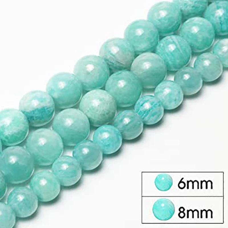 6/8mm AAA Natural Stone Beads Tourmaline Amazonite Emerald Labradorite Beads for Jewelry Making Handmade DIY Bracelet Accessory