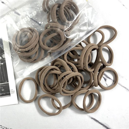 20/50PCS/Set Hair Bands for Women Girl Basic Hair Rubber Ties Ropes 4cm Simple Elastic Headband Hair Accessories Ponytail Holder