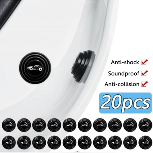 20pcs Silicone Car Door Pads Shock-Absorbing Silent Mat Anti-collision Protector Stickers Buffer Gasket Auto Accessory